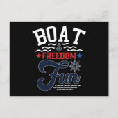 Boot Vrijheid Pret 4 juli Botenman  Briefkaart (Voorkant)