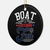 Boot Vrijheid Pret 4 juli Botenman Keramisch Ornament (Links)