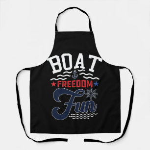 Boot Vrijheid Pret 4 juli Botenman  Schort