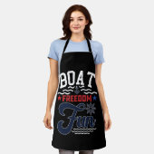 Boot Vrijheid Pret 4 juli Botenman Schort (Gedragen)