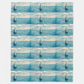 Boot Water Marine Zwemmen Duik Destiny's Destiny Fleece Deken (Voorkant)