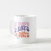 Boot Wave Zonnestralen Meer Dagen Koffiemok (Voorkant links)