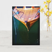 Boot, wenskaart kaart (Gele Bloem)