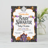 Bootacular Halloween Baby shower Invitation Kaart (Staand voorkant)
