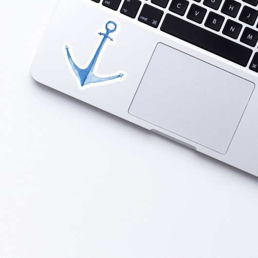 Bootanker Blauw Vinyl Sticker