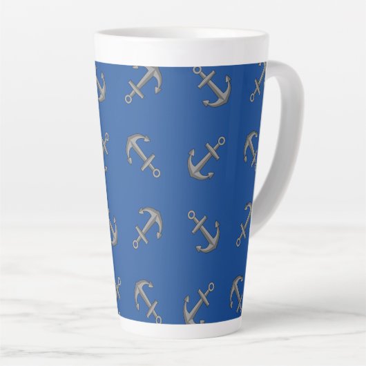 Bootanker Cartoon Latte Mok (Rechterhoek)