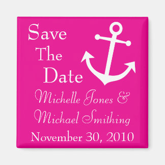 Bootanker Save the Date Magneten (magenta)