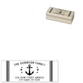  bootanker sterren familienaam adres rubberstempel (Gestempeld)