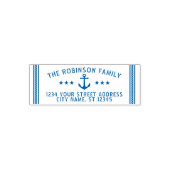 bootanker sterren familienaam adres zelf zelfinktende stempel (Design)