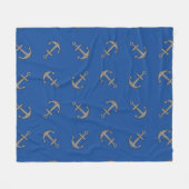Bootankerpatroon Cartoon Fleece Deken (Voorkant (Horizontaal))