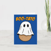Bootato Halloween Potato Ghost Pun Feestdagen Kaart (Voorkant)
