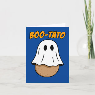 Bootato Halloween Potato Ghost Pun Feestdagen Kaart