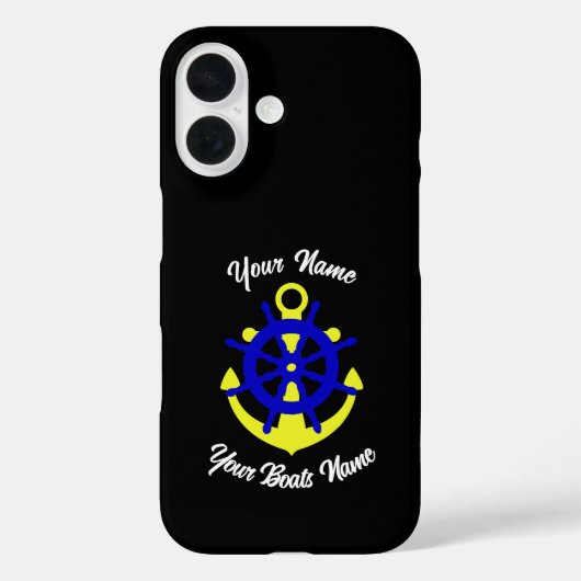 Bootbemanning anker gepersonaliseerd Case-Mate iPhone case (Achterkant)