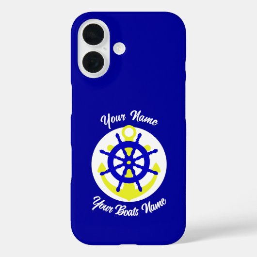 Bootbemanning anker gepersonaliseerd Case-Mate iPhone case (Achterkant)
