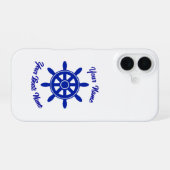 Bootbemanning schepen wiel gepersonaliseerd iPhone 16 hoesje (Achterkant horizontaal)