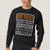 Bootbouwer omdat Miracle Worker Mannen Vrouwen Trui (Voorkant)