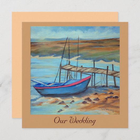 bootbruiloft kaart (Voorkant / Achterkant)