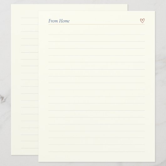 Bootcamp Brieven Van Thuis Briefpapier (Voorkant / Achterkant)