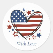 Bootcamp Brieven Van Thuis Patriottische Envelope Ronde Sticker (Voorkant)
