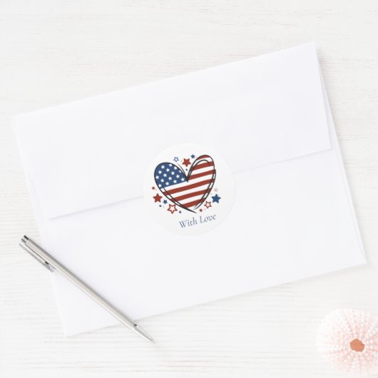 Bootcamp Brieven Van Thuis Patriottische Envelope Ronde Sticker (Envelop)