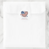Bootcamp Brieven Van Thuis Patriottische Envelope  Ronde Sticker (Tas)