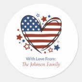 Bootcamp Brieven Van Thuis Patriottische Envelope  Ronde Sticker (Voorkant)