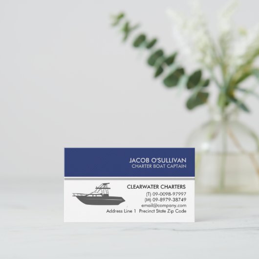 Bootcharter Gevist Visitekaartje (Staand voorkant)