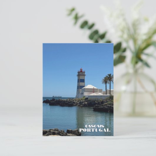 Bootdok in Cascais Portugal Reisfotografie Feestdagenkaart (Staand voorkant)