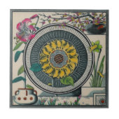 Boote 1885 Aesthetisch Japonesque Colorful Repro Tegeltje (Voorkant)