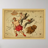 Boötes - Astronomisch Star Chart Afbeelding Poster (Voorkant)