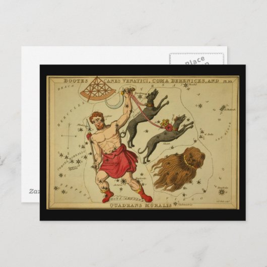 Bootes, Canes Venatici, Coma Berenices, Q. Muralis Briefkaart (Voorkant / Achterkant)