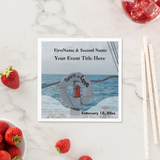 Bootfeest gepersonaliseerd servet (Insitu)