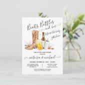 Bootflesjes en Baby shower bier Kaart (Staand voorkant)