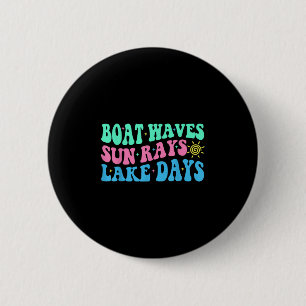Bootgolven Zonnestralen Meer Dagen Zomer Vakantie  Ronde Button 5,7 Cm