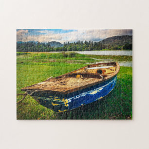 Bootgroen landschap legpuzzel