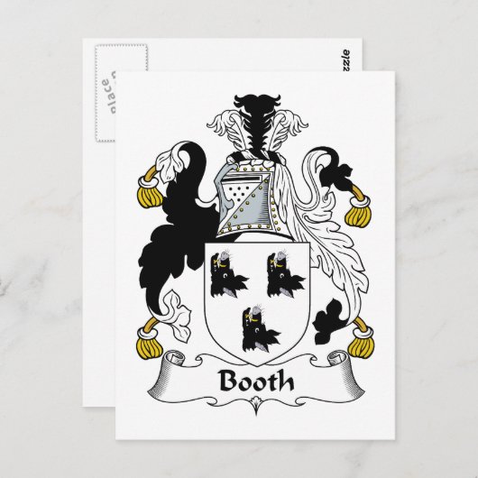Booth Family Crest Briefkaart (Voorkant / Achterkant)