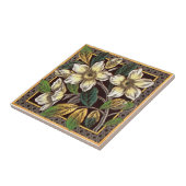 Booth Victoriaans Wilde White Rose Transferware Re Tegeltje (Zijkant)