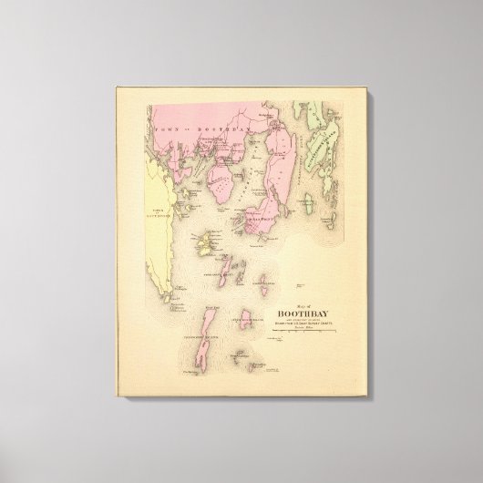 Boothbay, aangrenzende eilanden canvas afdruk (Voorkant)
