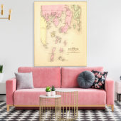 Boothbay, aangrenzende eilanden canvas afdruk (Insitu (Woonkamer))