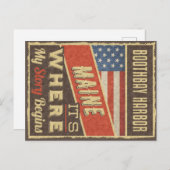 Boothbay Harbor Maine Briefkaart (Voorkant / Achterkant)