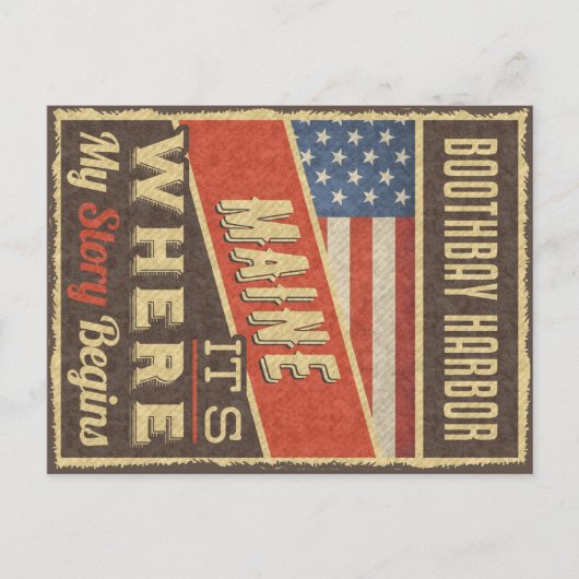 Boothbay Harbor Maine Briefkaart (Voorkant)