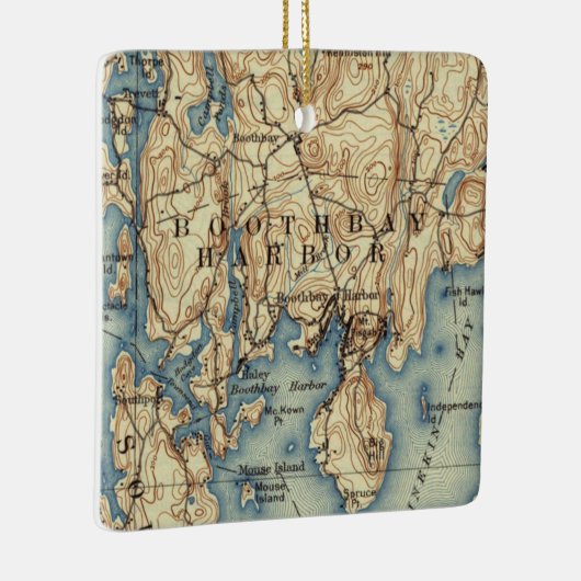  Boothbay Harbor ME Keramisch Ornament (Rechts)
