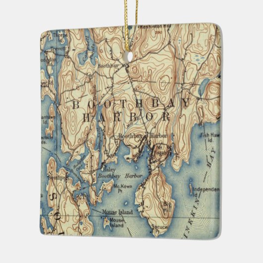  Boothbay Harbor ME Keramisch Ornament (Links)