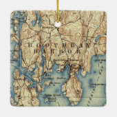  Boothbay Harbor ME Keramisch Ornament (Achterkant)