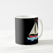 Boothbay Harbor Zeilboot Nautische Regatta Koffiemok (Voorkant rechts)