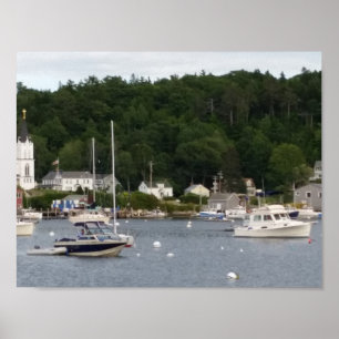 Boothbay Harbour 11-inch x 8,5-inch Poster papier