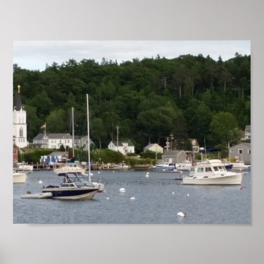 Boothbay Harbour 11-inch x 8,5-inch Poster papier (Voorkant)