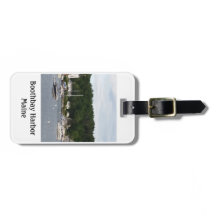 Boothbay Harbour Boats Bagagelabel met lederen rie