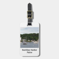Boothbay Harbour Boats Bagagelabel met lederen rie