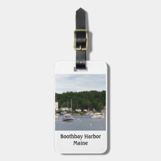 Boothbay Harbour Boats Bagagelabel met lederen rie